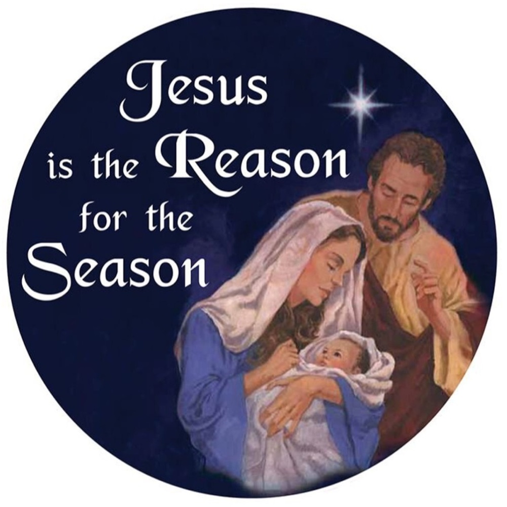 Set of 2 Jesus is the reason for the Season inspired  car magnet Nativity scene